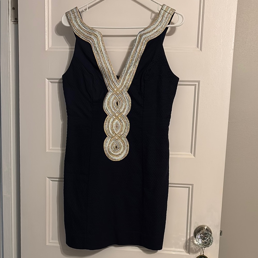 BNWT Lilly Pulitzer Valli shift dress in true navy - size 6